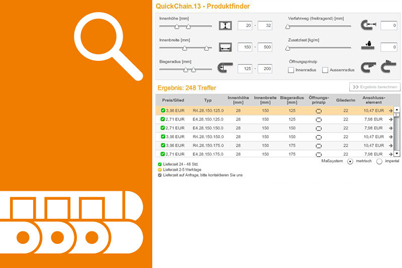Pesquisa de calhas articuladas para cursos até 13 m